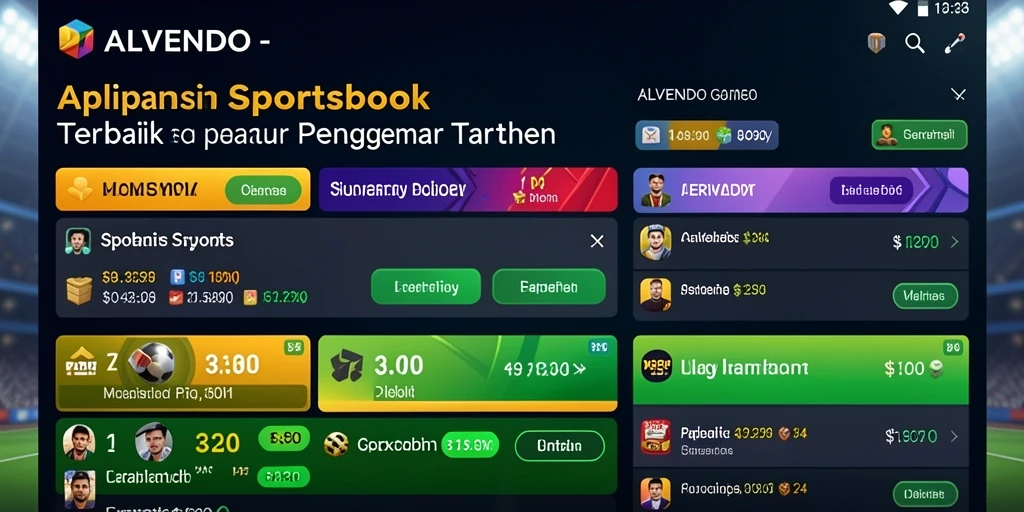 Tampilan menarik dari gameplay taruhan olahraga di ALVENDO.