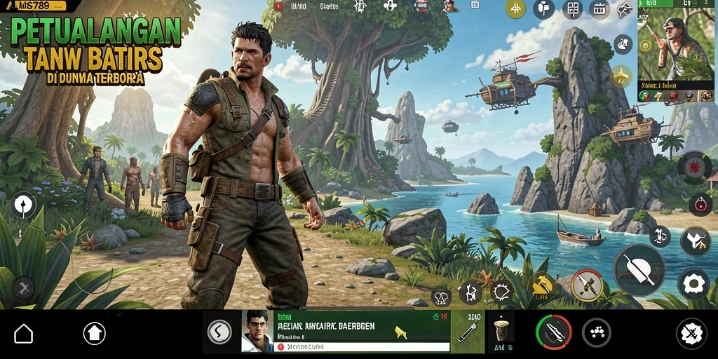Tangkapan layar utama AMS789 menampilkan gameplay Open World yang mendalam.