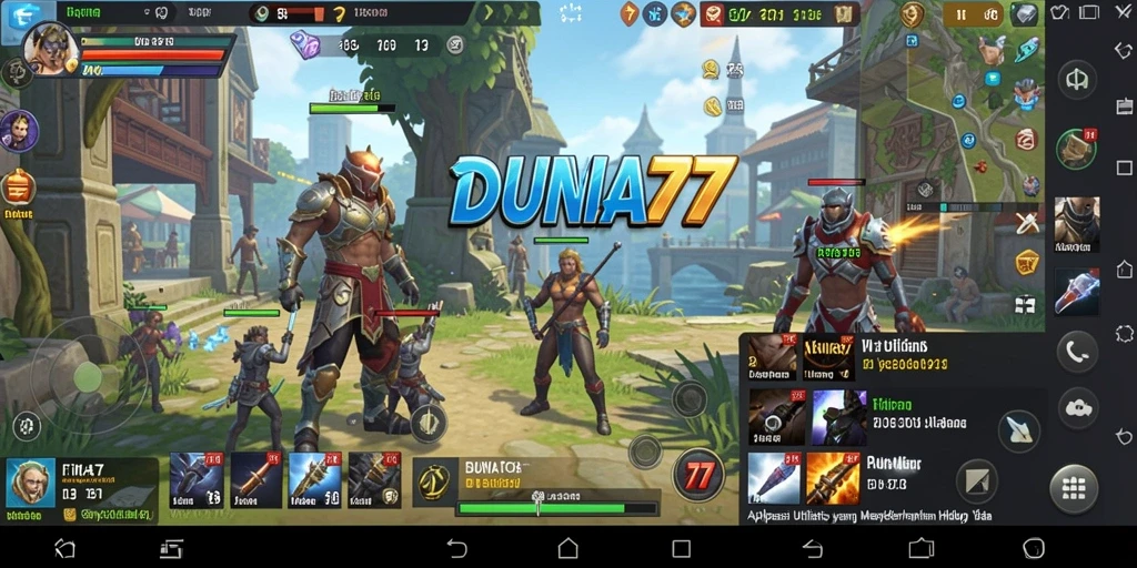 Screenshot DUNIA77 menunjukkan fitur-fitur utilitas yang intuitif dan penggunaannya.
