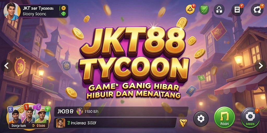 Screenshot gameplay JKT88 menampilkan keseruan simulasi Tycoon.