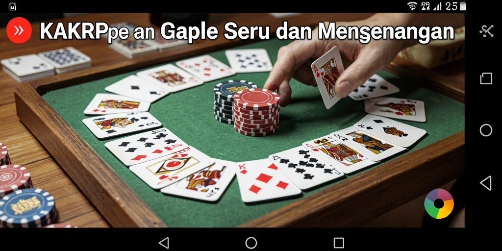 Screenshot game KAKRP yang menampilkan aksi seru bermain gaple.