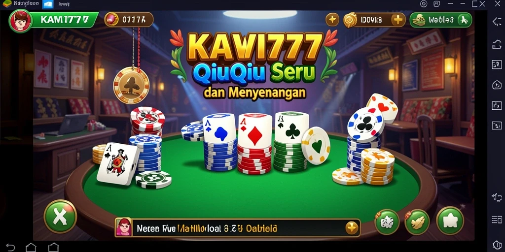 Tampilan gameplay QiuQiu yang seru dan interaktif.