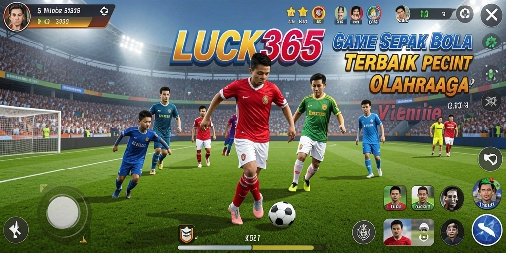 Tampilan gameplay yang mendebarkan di lapangan sepak bola.