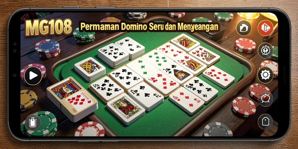 Screenshot gameplay MG108 yang menampilkan serunya permainan Domino.