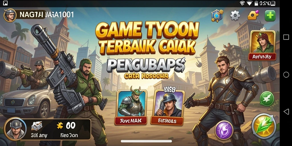 Screenshot utama NAGA1001 menampilkan aksi manajerial menarik dari permainan Tycoon.