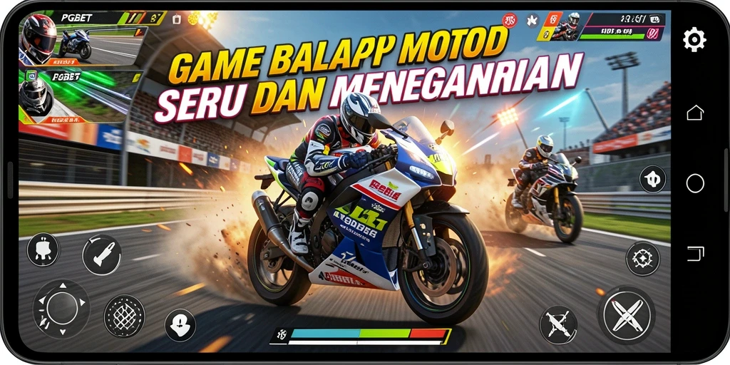 Tampilan gameplay seru PGBET di lintasan balap.