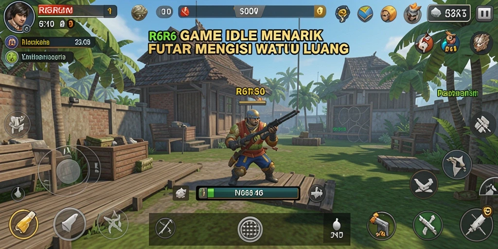 Tampilan gameplay R6R6 dengan mekanisme Idle yang menarik.