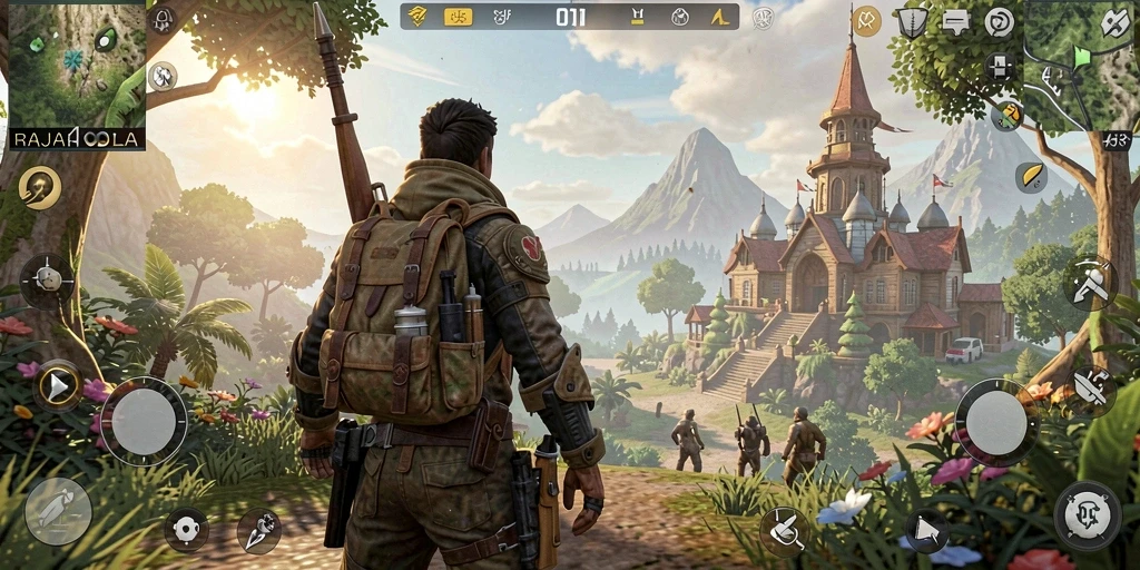 Screenshot gameplay RAJAPOLA yang menampilkan aktivitas eksplorasi Open World.