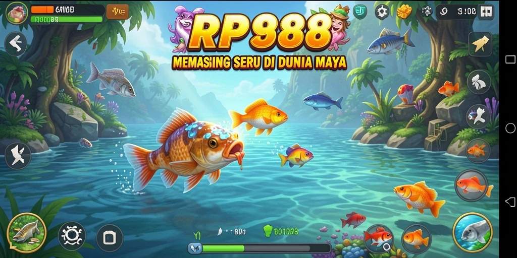 Tampilan gameplay RP888 yang memikat dengan suasana memancing yang mendalam.