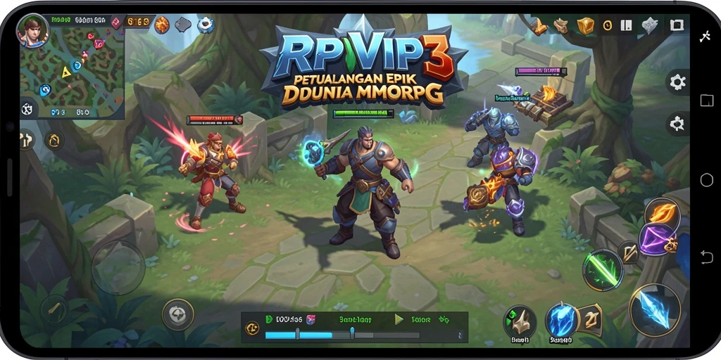 Tangkapan layar gameplay RPVIP3 yang memukau dan mendebarkan di dunia MMORPG.