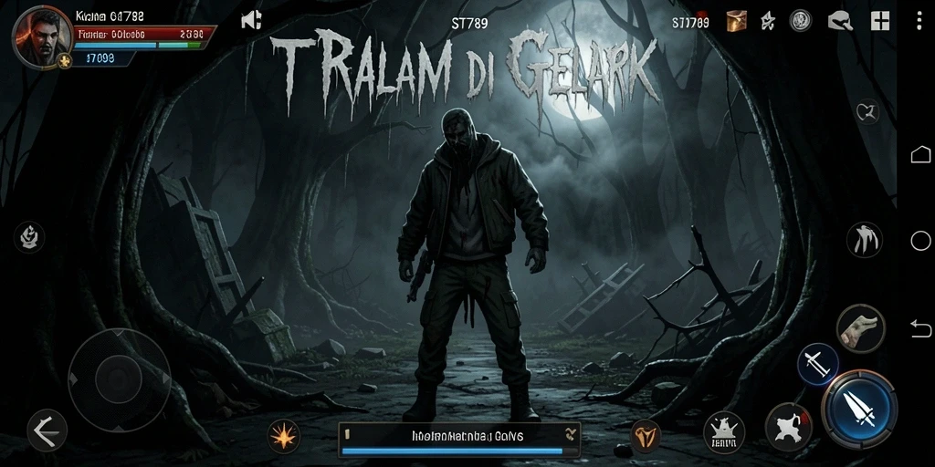 Gameplay ST789 yang menegangkan dengan efek suara menghantui.